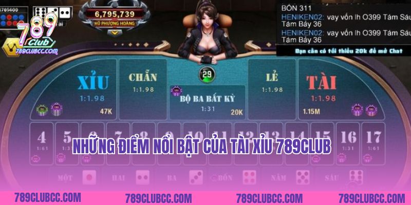 Những điểm nổi bật của tài xỉu 789Club